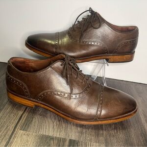 Cole Haan Hamilton Grand Cap Toe Oxford  11.5 Men Dark Brown Leather Dress Shoes